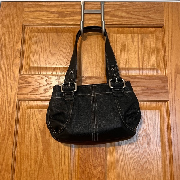 Classic Black Genuine Leather Shoulder Bag - Picture 1 of 6